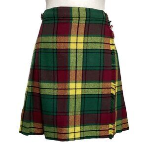 Vintage Neiman Marcus Laird-Portch Of Scotland Tartan Wool Kilt Wrap Skirt - S/M